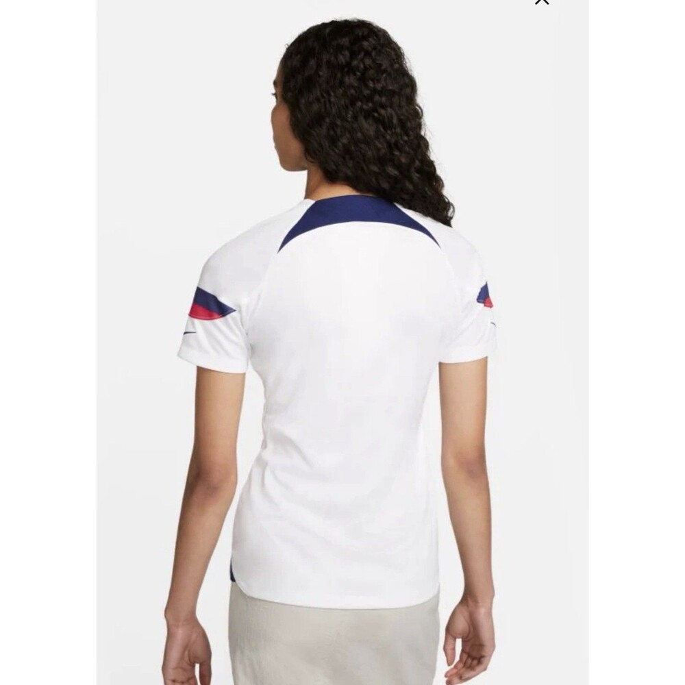 Nike Team USA Soccer Jersey Womens L Slim Fit Red White Blue World Cup National - Picture 2 of 10